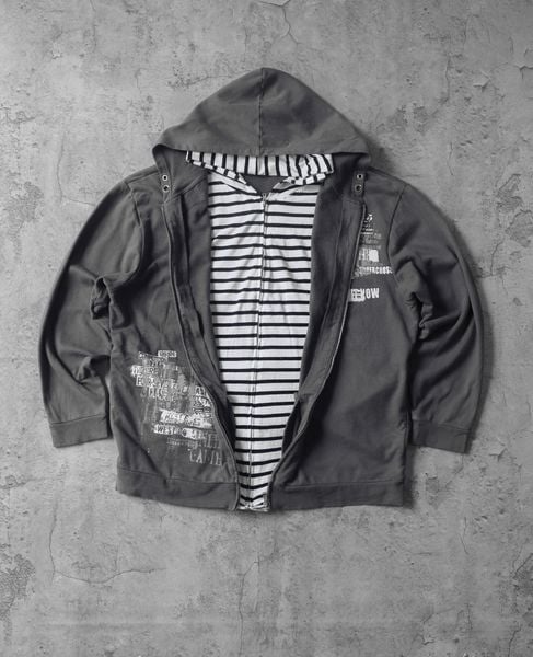  02.28.24 - VTG DOUBLE LAYERED ZIP HOODIE - FREE BEAT 
