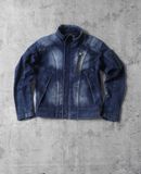  02.28.24 - VTG CROPPED BIKER DENIM JACKET - IWZ X FIELD CORE 