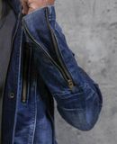  02.28.24 - VTG CROPPED BIKER DENIM JACKET - IWZ X FIELD CORE 