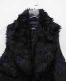  12.20.24 - VTG CROPPED FAUX FUR VEST JACKET - BIBLE 
