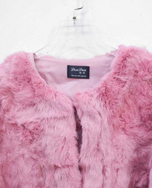  12.20.24 - VTG CROPPED FAUX FUR JACKET - DUO DUO 