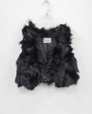  12.20.24 - VTG CROPPED FAUX FUR VEST JACKET - SOUP 