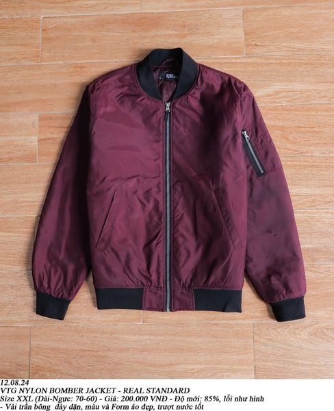  12.08.24 - VTG NYLON BOMBER JACKET - REAL STANDARD 
