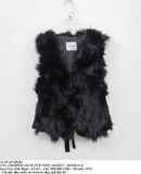  12.20.24 - VTG CROPPED FAUX FUR VEST JACKET - BANILA B 