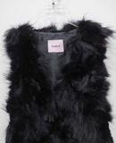 12.20.24 - VTG CROPPED FAUX FUR VEST JACKET - BANILA B 