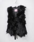  12.20.24 - VTG CROPPED FAUX FUR VEST JACKET - BANILA B 