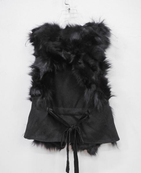  12.20.24 - VTG CROPPED FAUX FUR VEST JACKET - BANILA B 