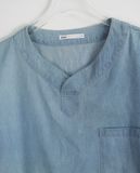  06.29.23 - VTG DENIM PULLOVER SHIRT - IKKA 