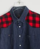  06.29.23 - VTG DENIM BUTTON UP SHIRT - HUM 