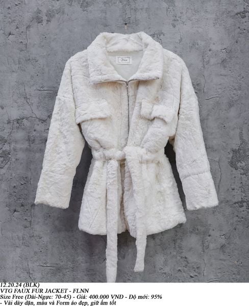  12.20.24 - VTG FAUX FUR JACKET - FLNN 
