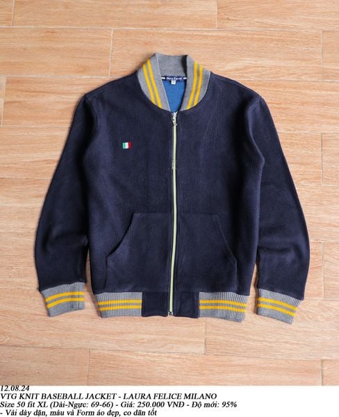  12.08.24 - VTG KNIT BASEBALL JACKET - LAURA FELICE MILANO 