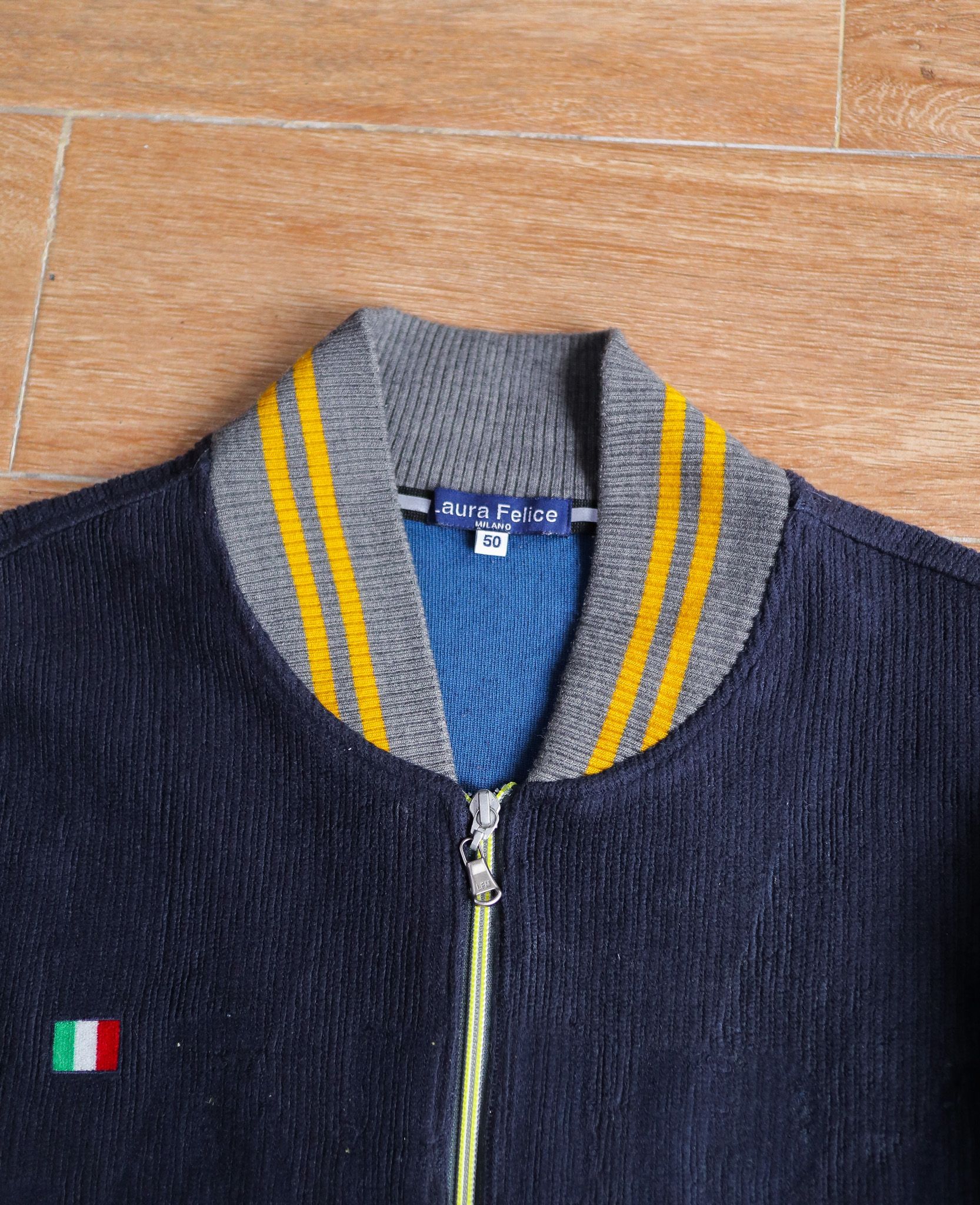  12.08.24 - VTG KNIT BASEBALL JACKET - LAURA FELICE MILANO 