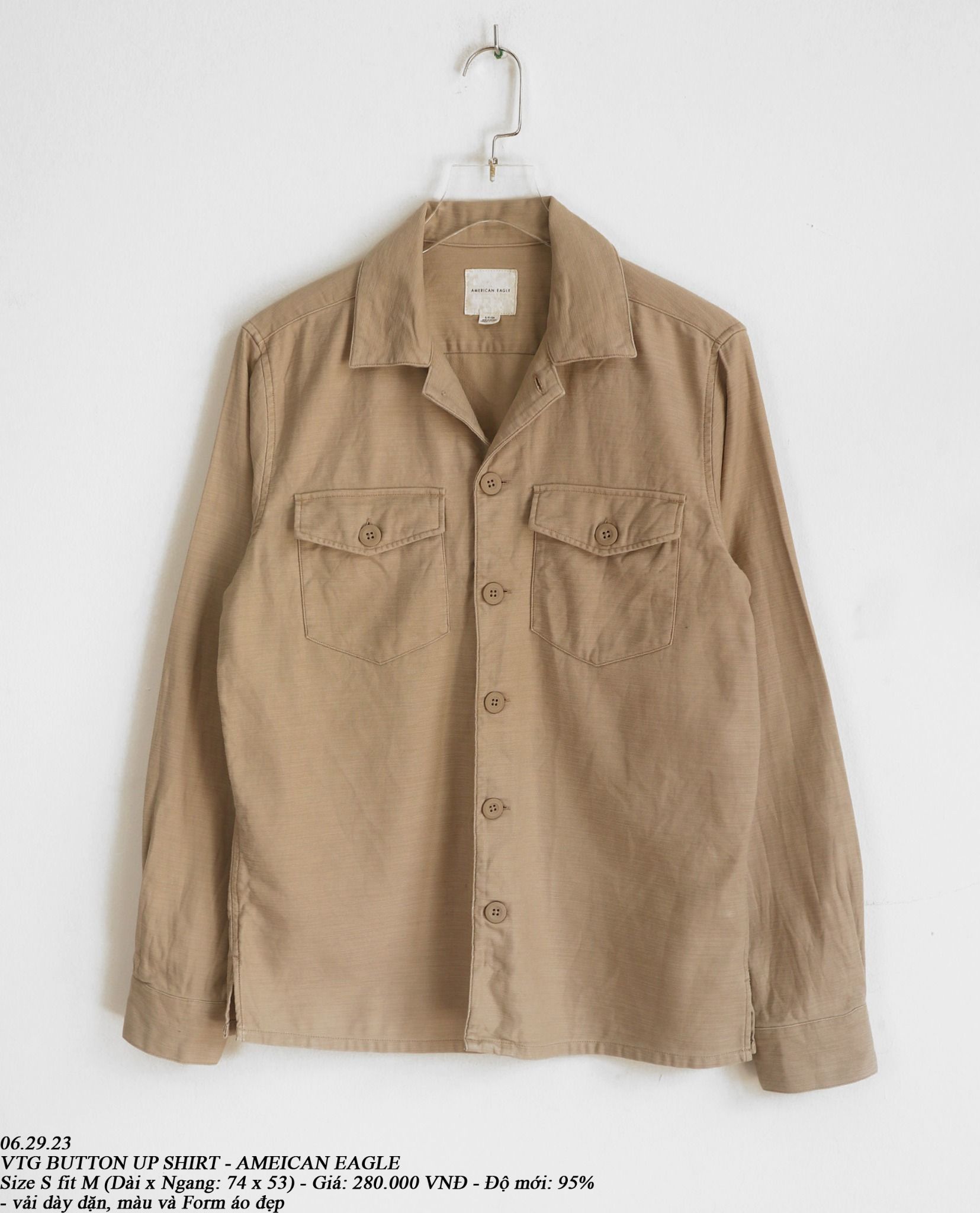  06.29.23 - VTG BUTTON UP SHIRT - AMEICAN EAGLE 