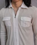  02.23.24 - VTG CROPPED KNIT SHIRT JACKET - MICHEL KLEIN PARIS 