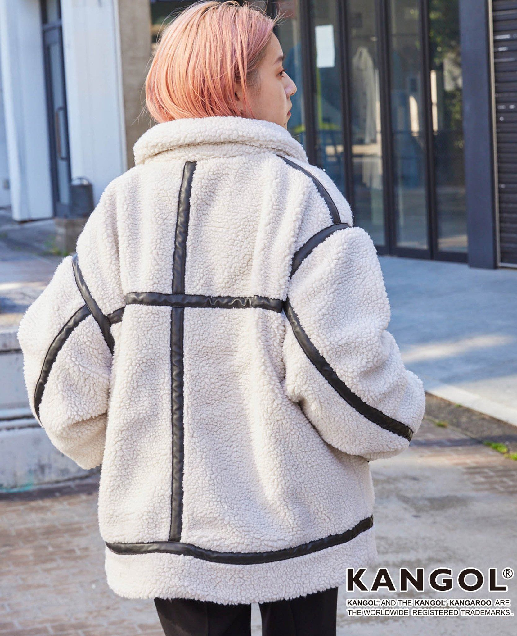  12.08.24 - VTG OVERSIZED BLOUSON FLEECE JACKET - KANGOL X MONOMART 