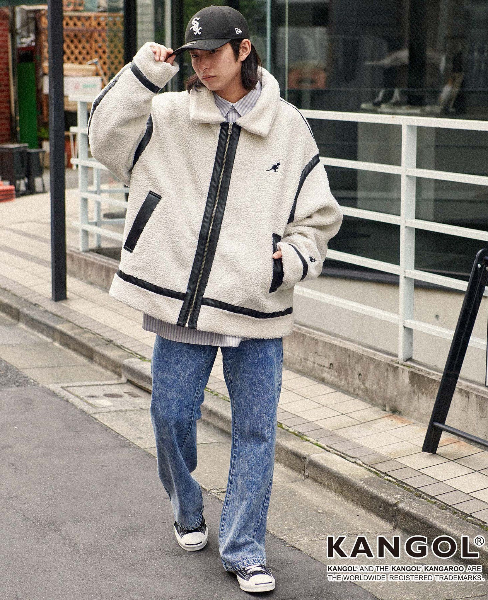  12.08.24 - VTG OVERSIZED BLOUSON FLEECE JACKET - KANGOL X MONOMART 