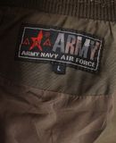  08.18.24 - VTG TWILL CROPPED MILITARY BOMBER JACKET - ARMY NAVY AIR FORCE 