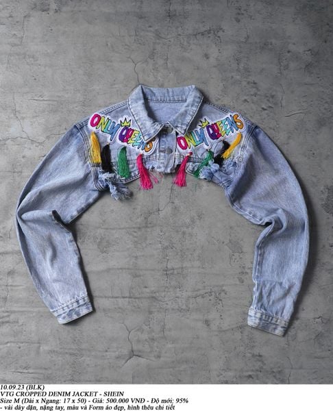 10.09.23 - VTG CROPPED DENIM JACKET - SHEIN 