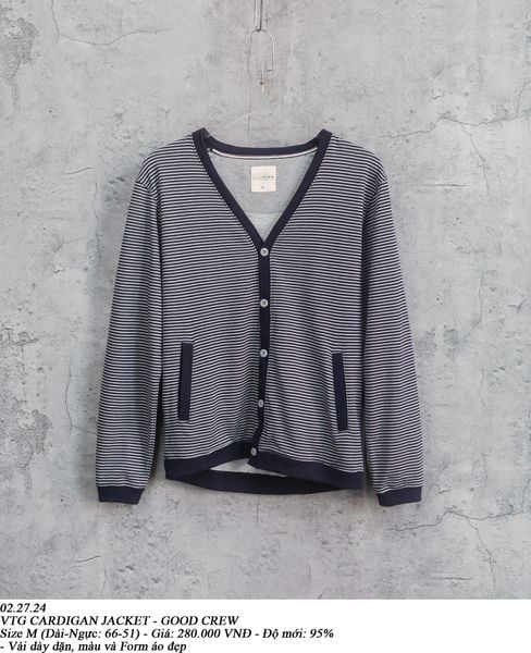  02.27.24 - VTG CARDIGAN JACKET - GOOD CREW 