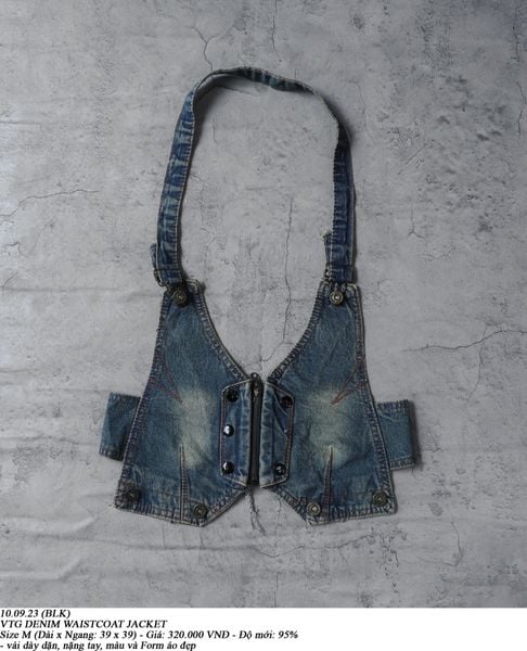  10.09.23 - VTG DENIM WAISTCOAT JACKET 