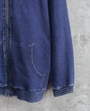  02.27.24 - VTG INDIGO WASH ZIP UP HOODIE - PAPER BAG 