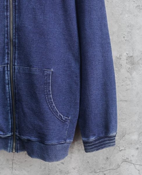  02.27.24 - VTG INDIGO WASH ZIP UP HOODIE - PAPER BAG 