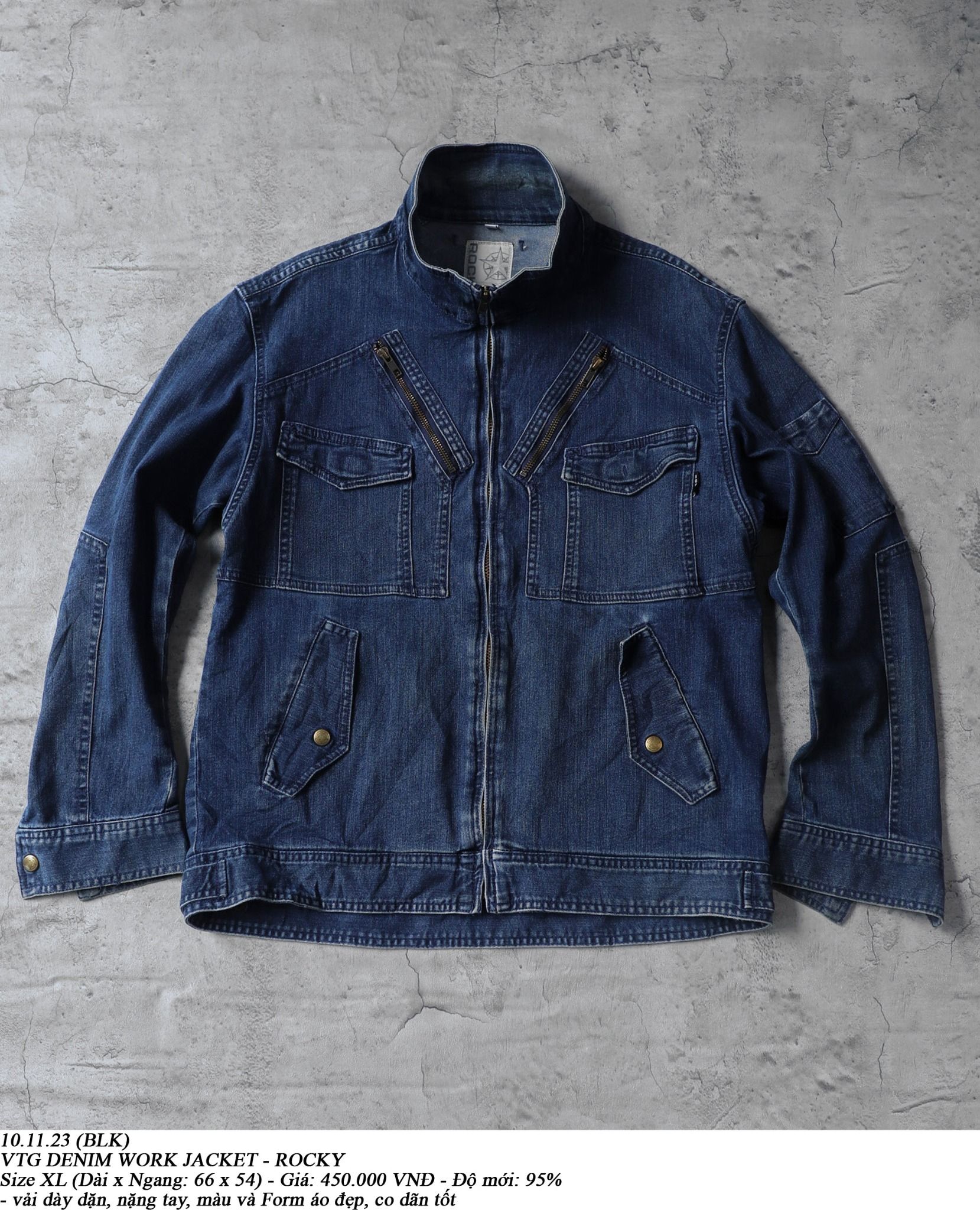  10.11.23 - VTG DENIM WORK JACKET - ROCKY 