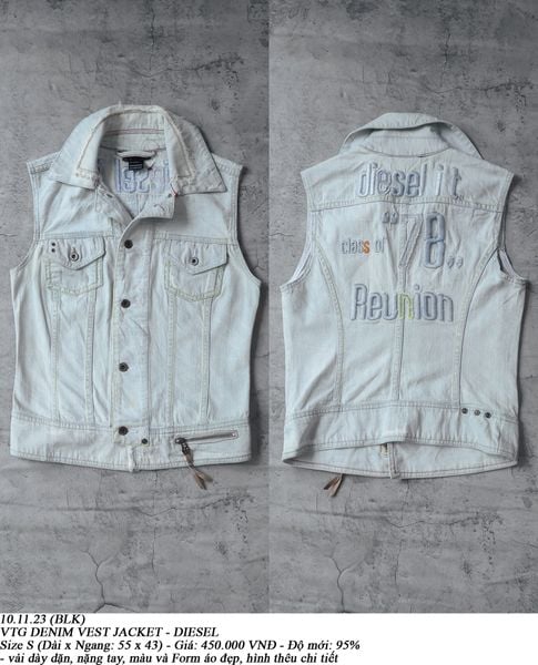  10.11.23 - VTG DENIM VEST JACKET - DIESEL 