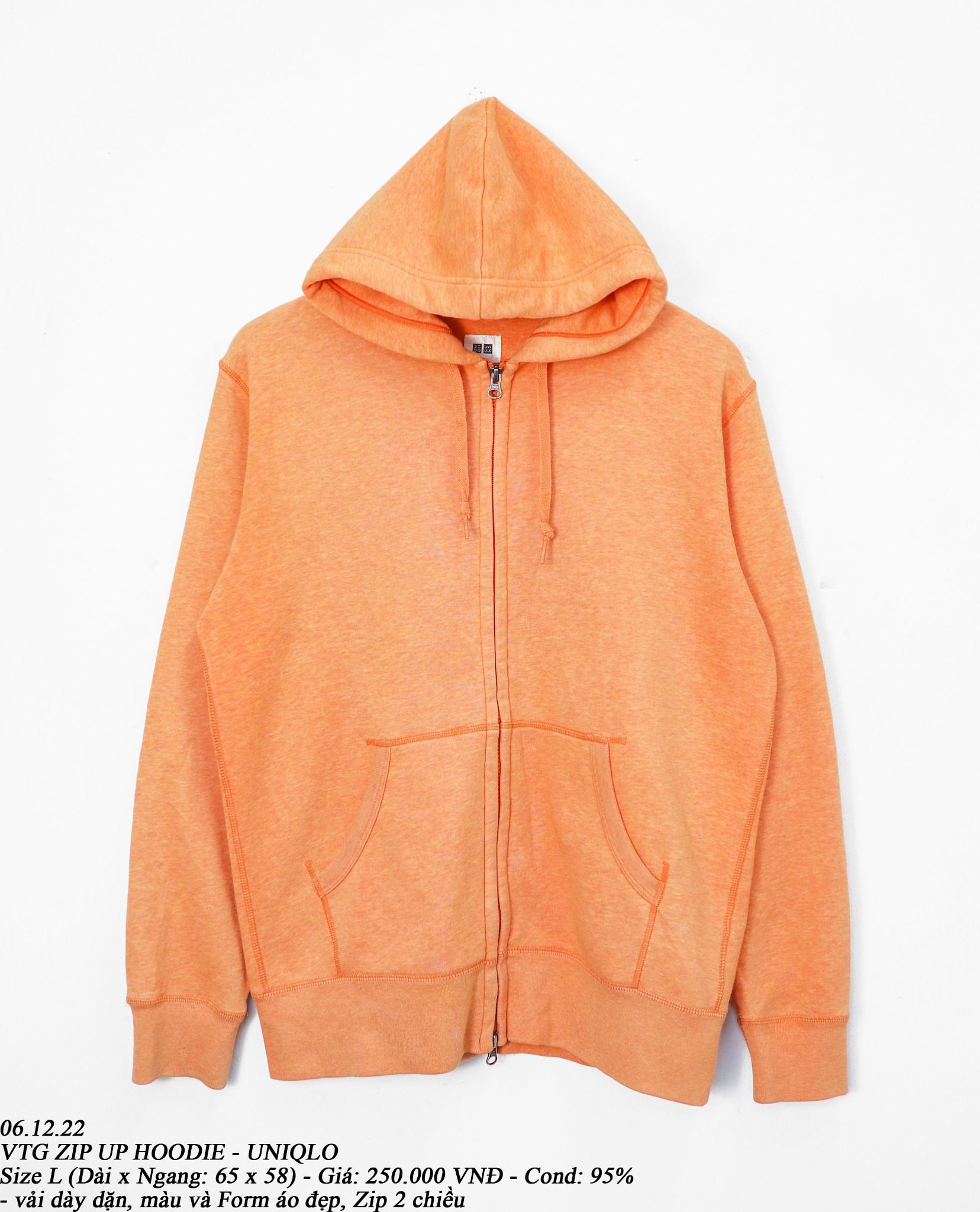 SANTA UNION BASIC ZIP UP HOODIE / VTG GRY