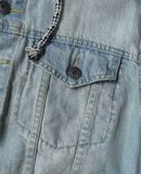  10.14.23 - VTG HOODED DENIM JACKET - JUNGLE STORM 