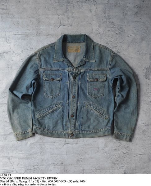  10.04.23 - VTG CROPPED DENIM JACKET - EDWIN 