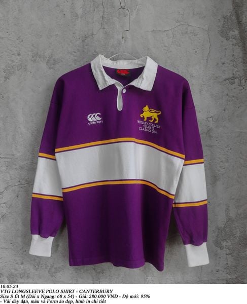  10.05.23 - VTG LONGSLEEVE POLO SHIRT - CANTERBURY 
