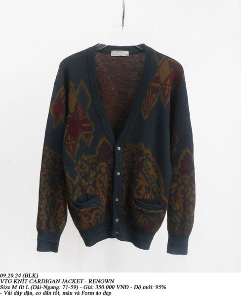  09.20.24 - VTG KNIT CARDIGAN JACKET - RENOWN 