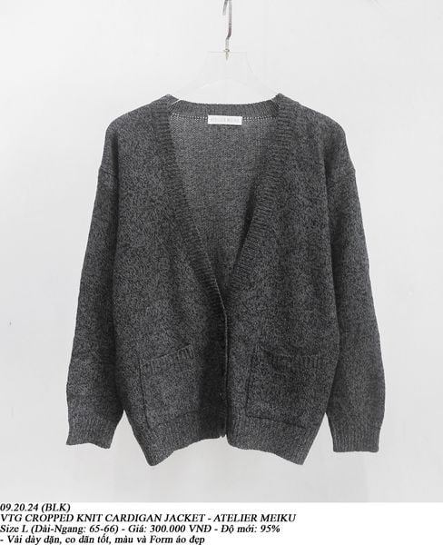  09.20.24 - VTG CROPPED KNIT CARDIGAN JACKET - ATELIER MEIKU 