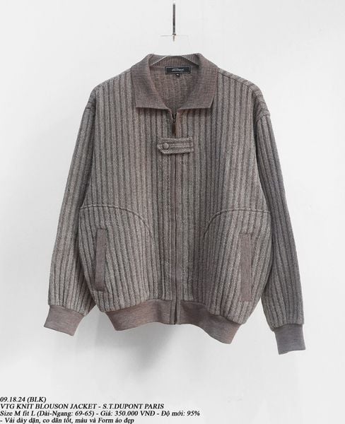  09.18.24 - VTG KNIT BLOUSON JACKET - S.T DUPONT PARIS 