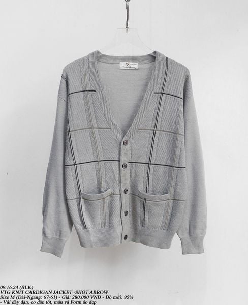  09.16.24 - VTG KNIT CARDIGAN JACKET - SHOT ARROW 