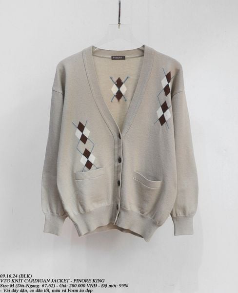  09.16.24 - VTG KNIT CARDIGAN JACKET - PINORE KING 