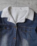  10.29.23 - VTG SHERPA LINED DENIM COAT JACKET - HYG 