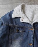  10.29.23 - VTG SHERPA LINED DENIM COAT JACKET - HYG 