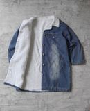  10.29.23 - VTG SHERPA LINED DENIM COAT JACKET - HYG 