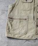  10.29.23 - VTG DENIM WORK VEST JACKET - SUN ROCKY 