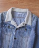 09.22.24 - VTG FUR COLLAR DENIM JACKET - LIQUOR N POKER 