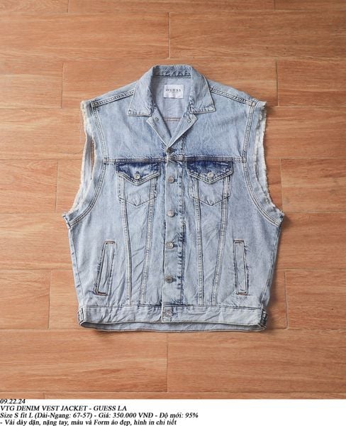  09.22.24 - VTG DENIM VEST JACKET - GUESS LA 