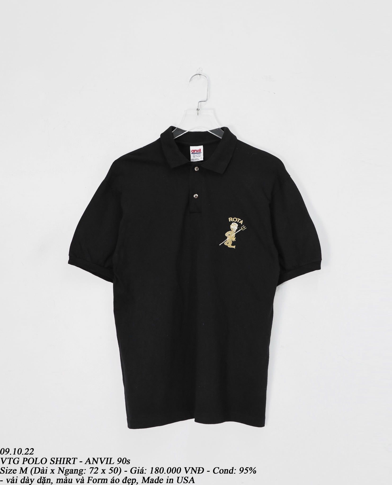  09.10.22 - VTG POLO SHIRT - ANVIL 90s 
