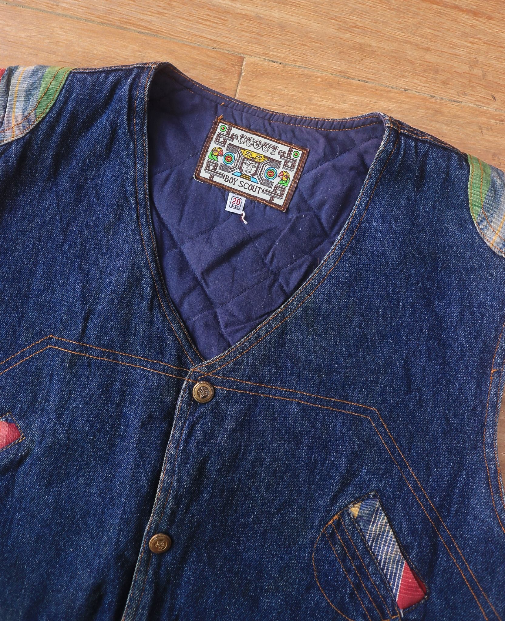  09.22.24 - VTG DENIM VEST JACKET - BOY SCOUT 
