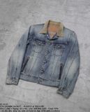  01.10.23 - VTG DENIM JACKET - PURPLE & YELLOW 