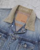  01.10.23 - VTG DENIM JACKET - PURPLE & YELLOW 