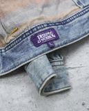  01.10.23 - VTG DENIM JACKET - PURPLE & YELLOW 