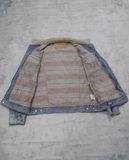  01.10.23 - VTG DENIM JACKET - PURPLE & YELLOW 