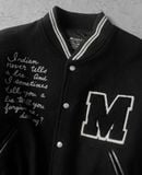  02.10.24 - VTG CROPPED LEATHER SLEEVE WOOL VARSITY JACKET - MELROSE 